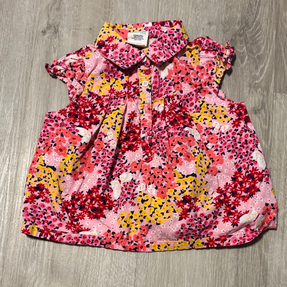 Floral Pinkβ and Yellow Kids Shirt